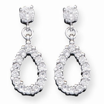 Sterling Silver Fancy CZ Earrings