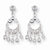 Sterling Silver CZ Ch&elier Style Earrings