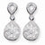 Sterling Silver CZ Antique Style Earrings