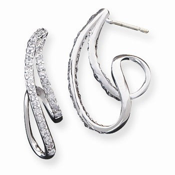 Sterling Silver Fancy CZ Earrings