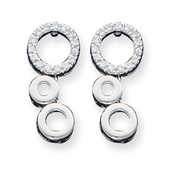 Sterling Silver Fancy CZ Earrings