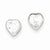 Sterling Silver 5mm CZ Heart Bezel Stud Earrings
