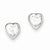 Sterling Silver 6mm CZ Heart Bezel Stud Earrings