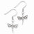 Sterling Silver CZ Dragonfly Earrings