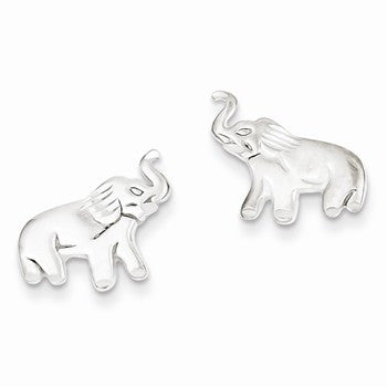 Sterling Silver Elephant Post Earrings