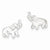 Sterling Silver Elephant Post Earrings