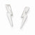 Sterling Silver Lightning Bolt Post Earrings