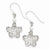 Sterling Silver CZ & Filigree Butterfly Dangle Earrings