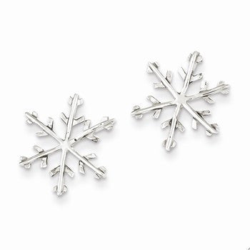 Sterling Silver Snowflake Post Earrings