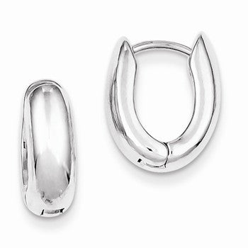Sterling Silver Oval Hoop Earrings