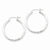 Sterling Silver Rhodium-plated 2.00mm Diamond-cut Hoop Earrings