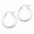 Sterling Silver Rhodium-plated 2.00mm Diamond-cut Hoop Earrings