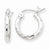 Sterling Silver Rhodium-plated 2.00mm Diamond-cut Hoop Earrings