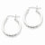 Sterling Silver Rhodium-plated 2.25mm Diamond-cut Hoop Earrings