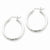 Sterling Silver Rhodium-plated 2.25mm Diamond-cut Hoop Earrings