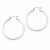 Sterling Silver Rhodium-plated 2.5mm Diamond-cut Hoop Earrings