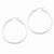 Sterling Silver Rhodium-plated 2.5mm Diamond-cut Hoop Earrings