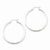 Sterling Silver Rhodium-plated 3.00mm Diamond-cut Hoop Earrings