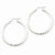 Sterling Silver Rhodium-plated 3.00mm Diamond-cut Hoop Earrings