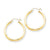 Sterling Silve 3x30 mm Diamond-cut Hoop Earrings