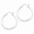 Sterling Silve 3x30 mm Diamond-cut Hoop Earrings