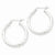 Sterling Silver Rhodium-plated 3.00mm Diamond-cut Hoop Earrings