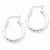 Sterling Silver Rhodium-plated 3.00mm Diamond-cut Hoop Earrings