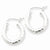 Sterling Silver Rhodium-plated 3.00mm Diamond-cut Hoop Earrings
