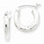 Sterling Silver Rhodium-plated 3.00mm Diamond-cut Hoop Earrings