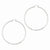 Sterling Silver Rhodium-plated 2.50mm Satin Diamond-cut Hoop Earrings
