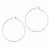 Sterling Silver Rhodium-plated 2.50mm Satin Diamond-cut Hoop Earrings