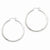 Sterling Silver Rhodium-plated 2.50mm Satin Diamond-cut Hoop Earrings