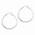 Sterling Silver Rhodium-plated 2.50mm Satin Diamond-cut Hoop Earrings