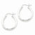 Sterling Silver Rhodium-plated 2.50mm Satin Diamond-cut Hoop Earrings
