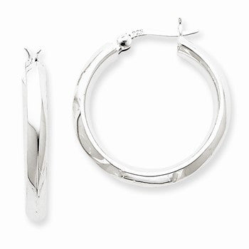 Sterling Silver 3.75mm Hoop Earrings