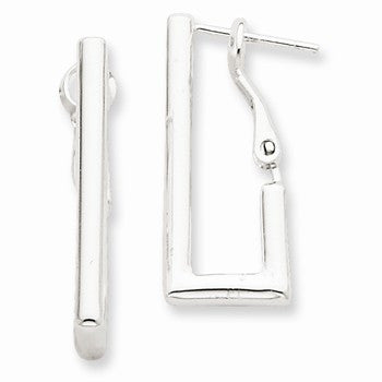 Sterling Silver Tube Hoop Earrings
