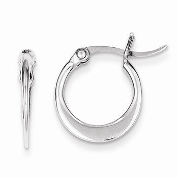 Sterling Silver Flat Hoop Earrings