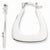 Sterling Silver Flat Triangle Hoop Earrings