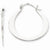 Sterling Silver Flat Oval Hoop Earrings