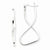 Sterling Silver Twisted Oval Hoop Earrings