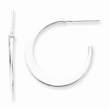 Sterling Silver Post Hoop Earrings