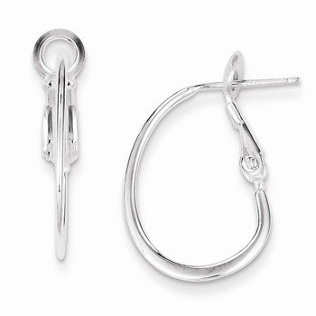 Sterling Silver Hoop Clip Back Earrings