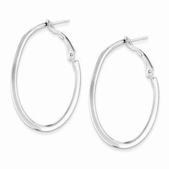 Sterling Silver Hoop Clip Back Earrings