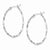 Sterling Silver Twisted Oval Hoop Earrings