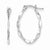 Sterling Silver Twisted Oval Hoop Earrings