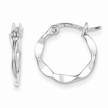 Sterling Silver Twisted Hoop Earrings