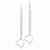 Sterling Silver Dangling Heart on Rolo Chain Earrings