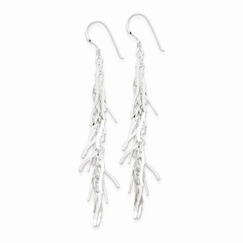 Sterling Silver Drop Squiggle Earrings