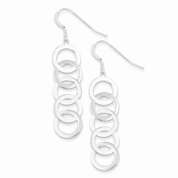 Sterling Silver Fancy Circle Earrings