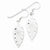 Sterling Silver Diamond-cut Leaf Wire Earrings